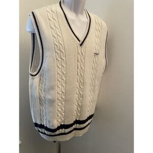 Vintage Eagle Golf Varsity Sweater Vest Mens Large Pullover V Neck Preppy L